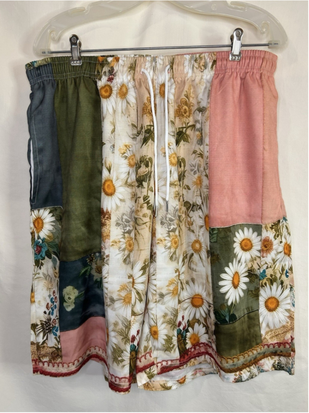 Cottagecore Patchwork Shorts Floral Womens 3XL 18/20 Casual Bermuda Stretch New